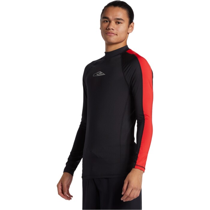 2024 Quiksilver Mens Griff UPF50 Long Sleeve Rash Vest AQYWR03179 - Black